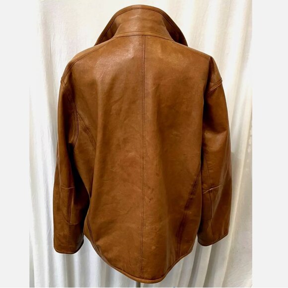VTG Robert Comstock & Co Lambskin Leather Jacket XL Motorcycle Bomber Flight - Picture 2 of 16